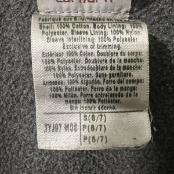 Children’s Carhartt Jacket, Size Small, Moss (green), YYJ97 Mos - Picture 2 of 9